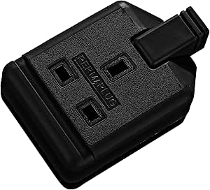 Masterplug Heavy-Duty Single Trailing Socket (No Plug/Cable) - Black ...