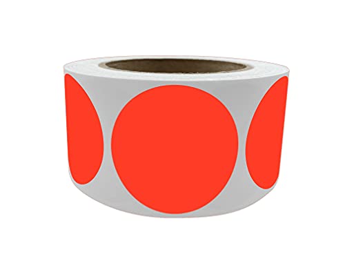 Red Led Sticker Neon Red Dot Stickers, 50 mm — 600 Pack - Adealsweden