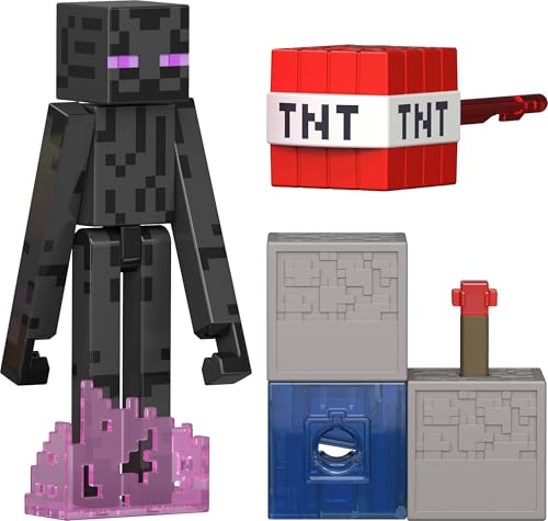 Mattel Minecraft-leksaker, Enderman-actionfigur med tillbehör och ...